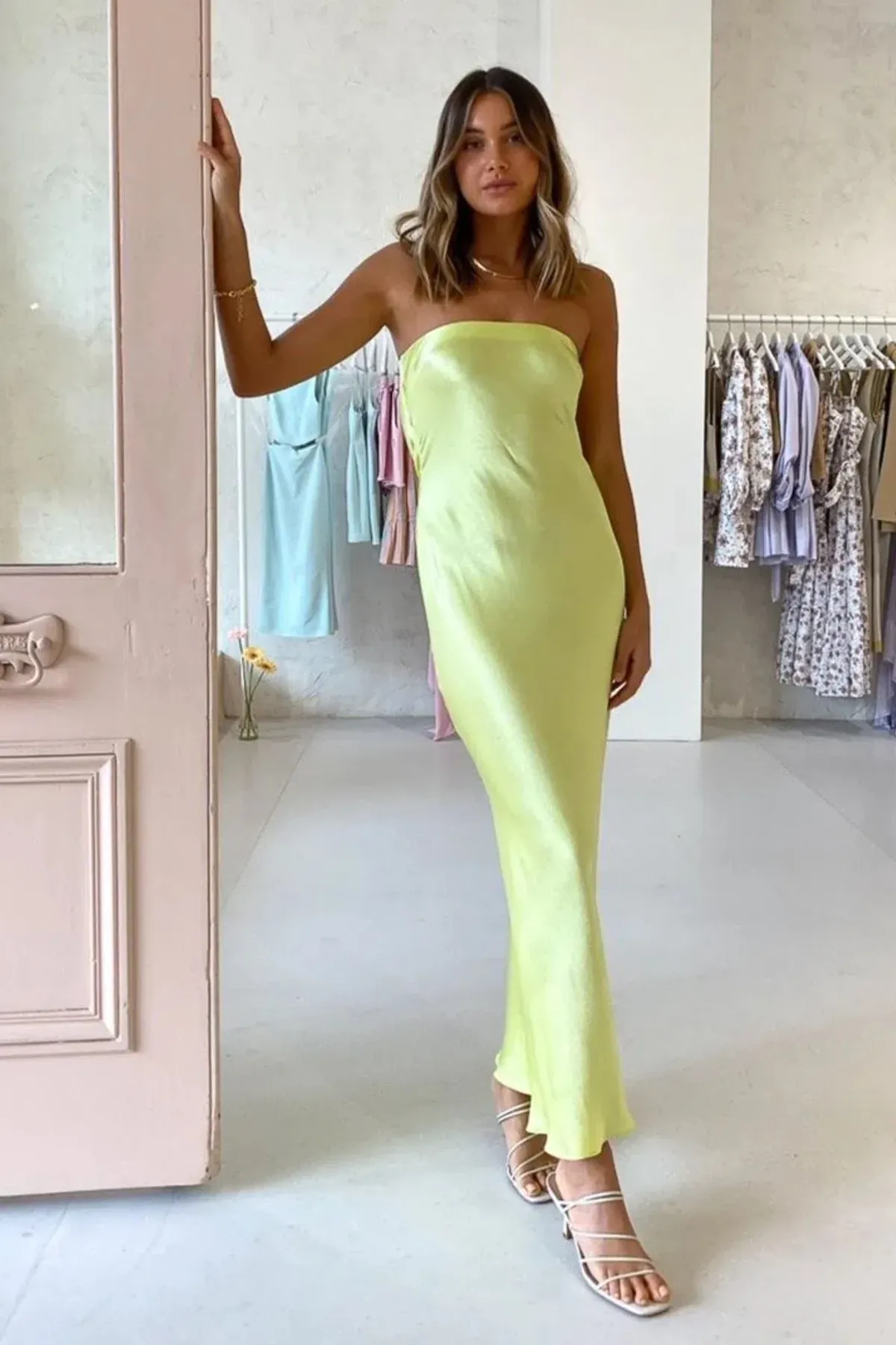 Bec & Bridge Citrus Sweetie Strapless Dress Citrus Size 8 - Image 5