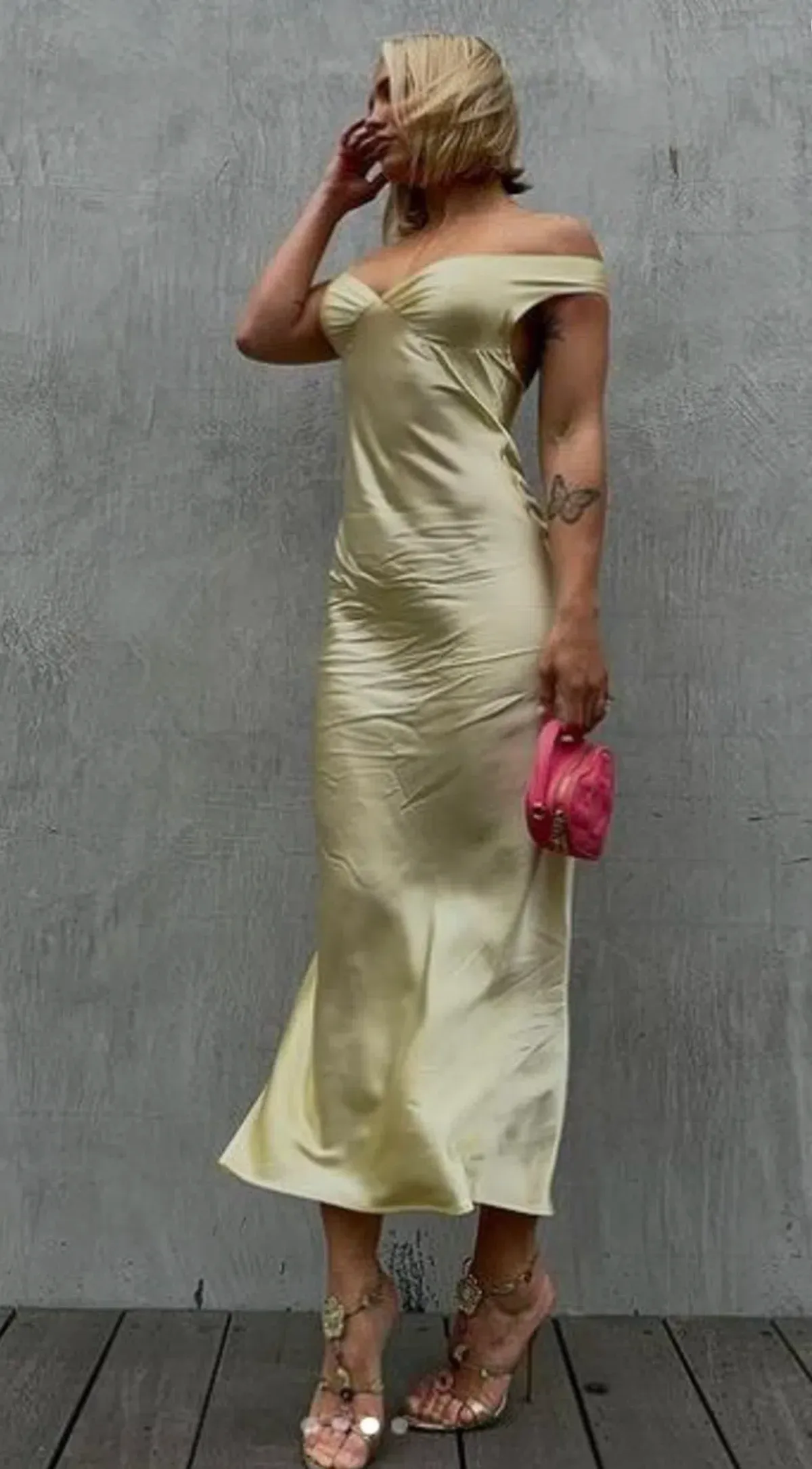 Natalie Rolt Bridget Dress Lemon Yellow Size 8 - Image 9