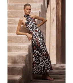 Morrison Malia Linen Halter Dress Print Size AU 12 for rent on The Volte - image 1