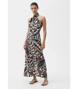 Morrison Malia Linen Halter Dress Print Size AU 12 for rent on The Volte - image 2