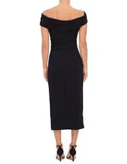 MISHA Brielle Off-Shoulder Midi Dress Black Size 12 for rent on The Volte - image 3