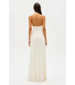 Misha Jennifer Cupro Maxi Dress Ivory Size 8/S for rent on The Volte - image 2