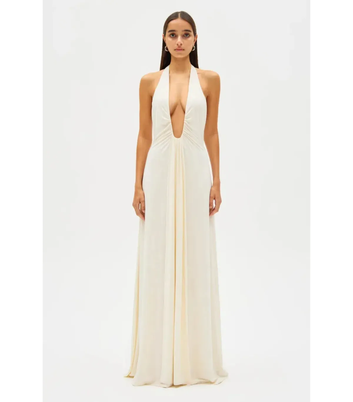 Misha Jennifer Cupro Maxi Dress Ivory Size 8/S - Image 1