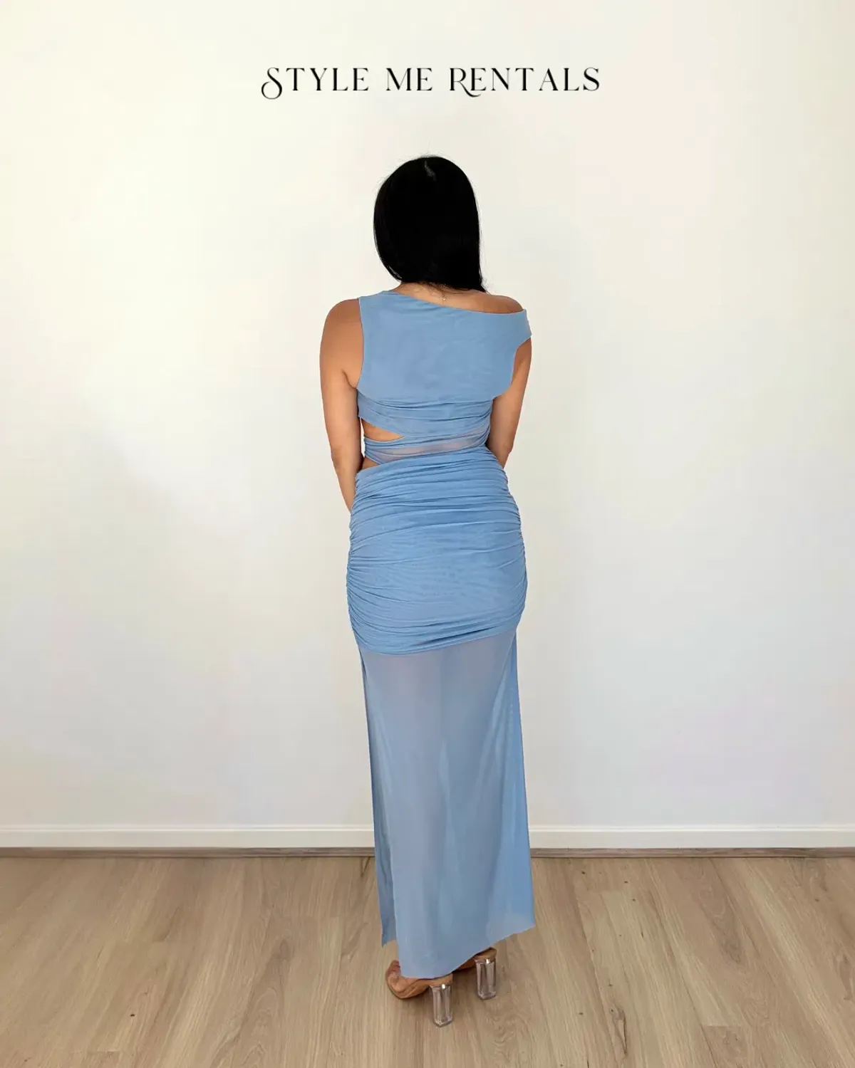 Bec and Bridge Whorl Asym Maxi Dress Meridian Blue Size 8 - Image 5