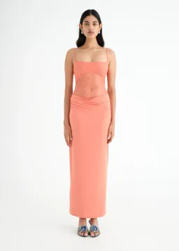 Benni Stefania Maxi Dress Grapefruit Size 6 for rent on The Volte - image 1
