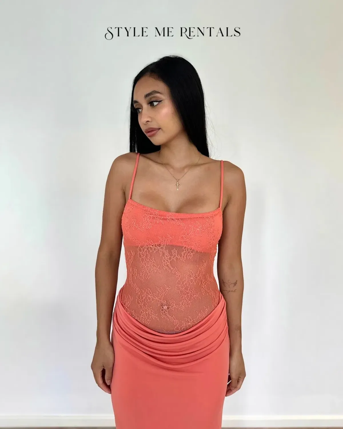 Benni Stefania Maxi Dress Grapefruit Size 6 - Image 4