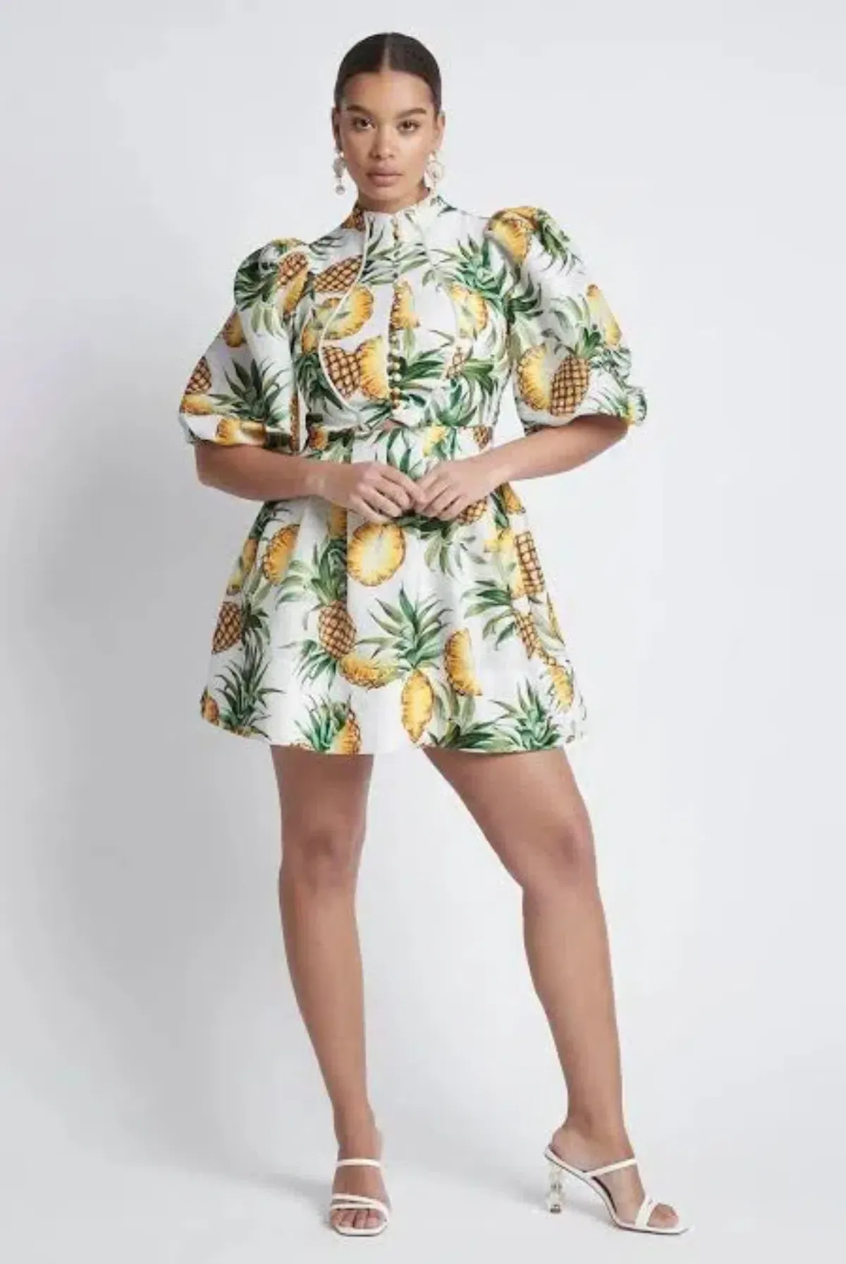Sheike Pina Colada Mini Dress Print Size 6 - Image 3