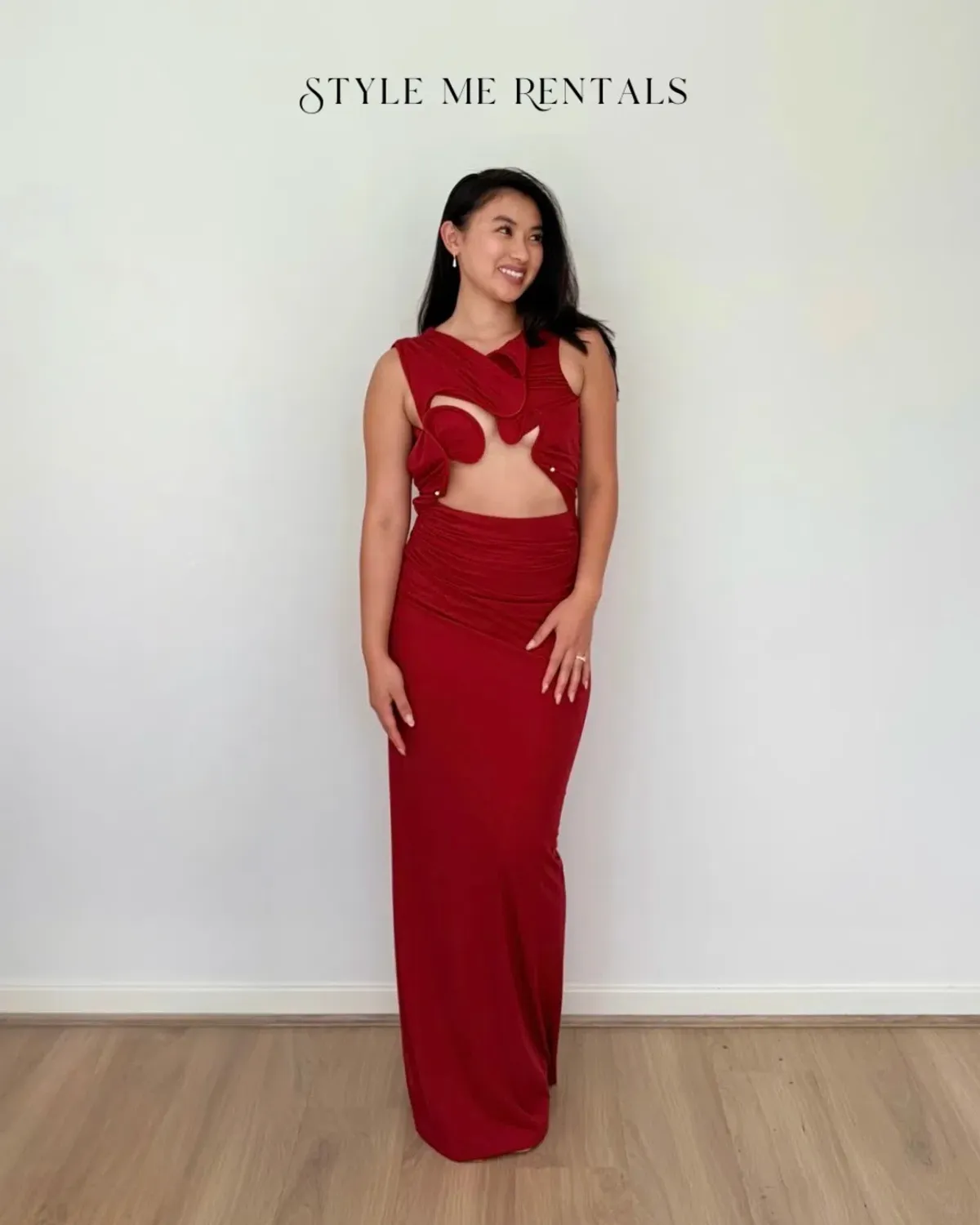 Christopher Esber Venus Tank Dress Cherry Size 8 - Image 3