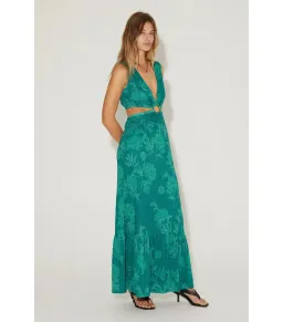 Hansen and Gretel Medusa Dress in Jade Floral Size XS / AU 6 for rent on The Volte - image 2