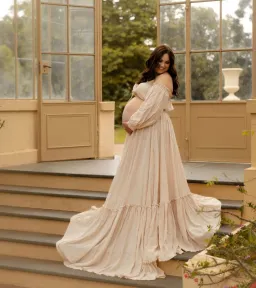 We Are Reclamation There Is Nothing Quite Like You Two Piece Gown Beige One Size for rent on The Volte - image 1