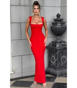 Bamba Helena Maxi Dress Red Size XS / AU 6 for rent on The Volte - image 1