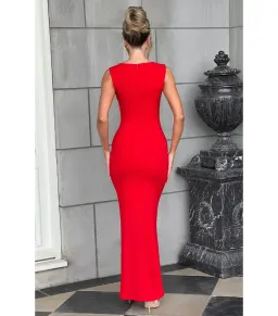 Bamba Helena Maxi Dress Red Size XS / AU 6 for rent on The Volte - image 2