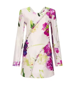 Aje Arbour Whipstitch Mini Dress in Wlid Hydrangea Size AU 8 for rent on The Volte - image 5