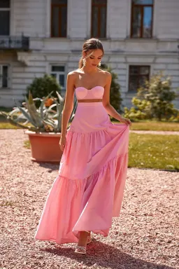 Alamour the Label Dinara Maxi Skirt Pink Size XS / AU 6  for rent on The Volte - image 1