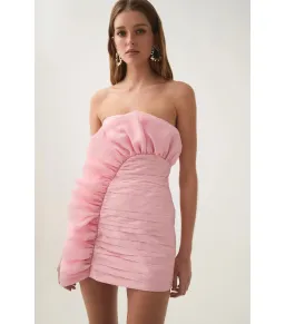 Aje Telma Mini Dress in Pink Quartz Size AU 10 for rent on The Volte - image 2