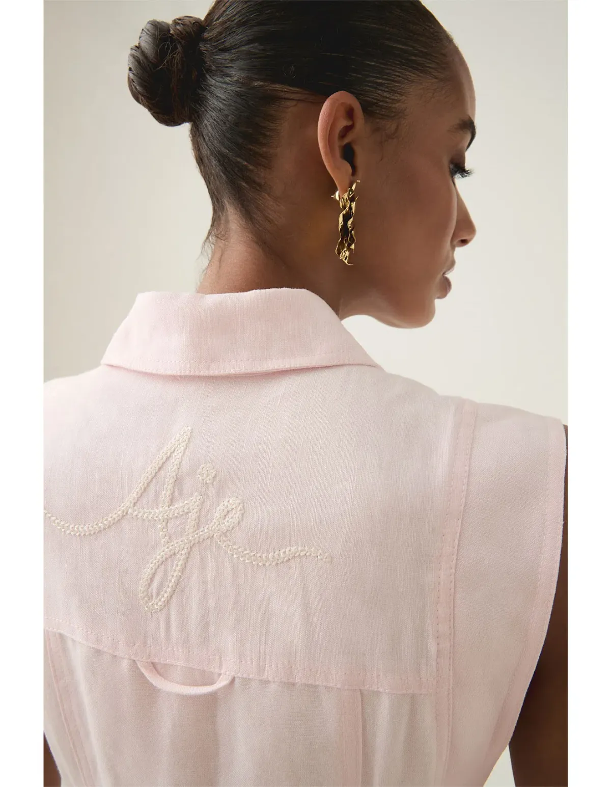 Aje Dulcet Logo Midi Dress Pastel Pink Size 10  - Image 2