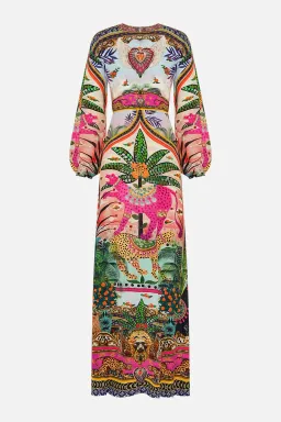 Camilla Alessandros Atlantis Printed Lantern Sleeve Dress Multi Size 14 for rent on The Volte - image 8