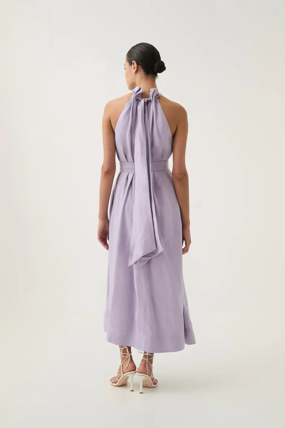 Aje Mariel Trapeze Midi Dress Soft Purple Lilac Size 6 - Image 2