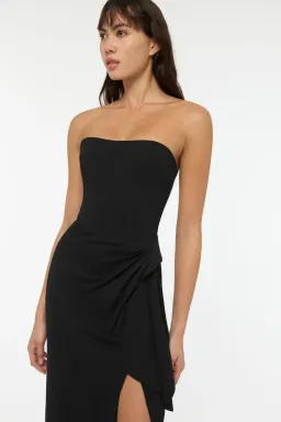 Manning Cartell Asymmetrical Games Strapless Gown in Black Size 10 for rent on The Volte - image 2