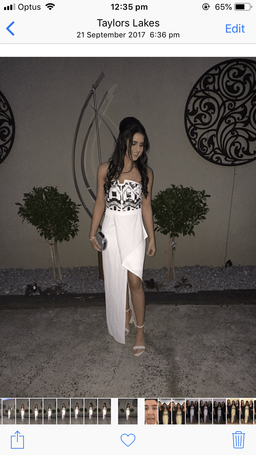 Bariano white formal dress white size 6 for rent on The Volte - image 2