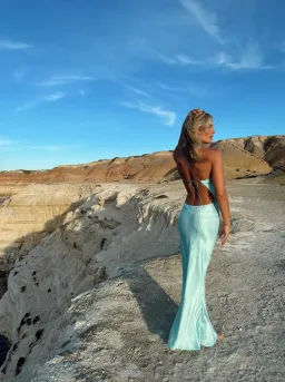 Natalie Rolt Iris Gown in Turquoise Size AU 8 for rent on The Volte - image 5