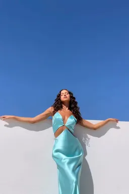 Natalie Rolt Iris Gown in Turquoise Size AU 8 for rent on The Volte - image 7