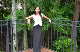 Monique Contrast Maxi Dress - Black MESHKI for rent on The Volte - image 7