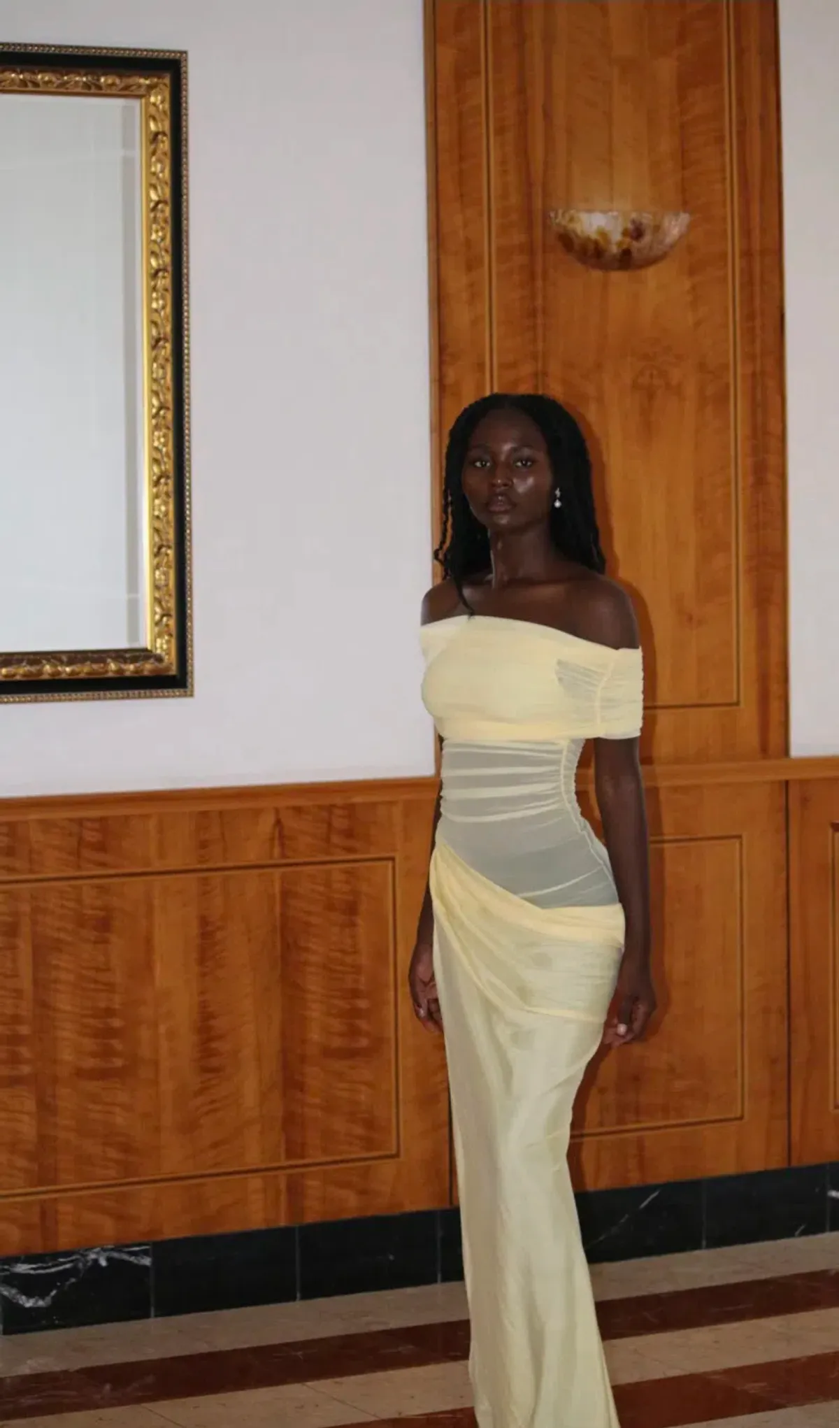 BENNI, Nico Off Shoulder Maxi Dress - Butter size 8 - Image 2