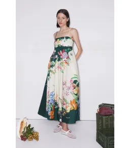 Alémais Aggie Sundress Midi Dress Print Size AU 10 for rent on The Volte - image 1