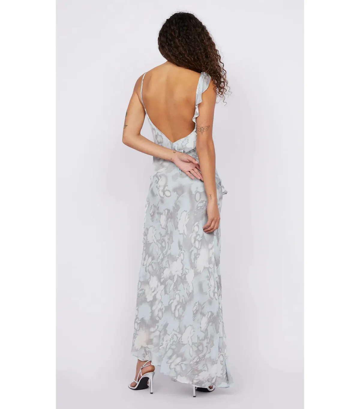 Bec & Bridge Zabelle Frill Maxi Dress in Moonshadow Size AU 6 - Image 3