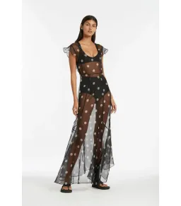 Sir The Label Margot Low Back Gown Black Polka Dot Size 1 / AU 8 for rent on The Volte - image 1