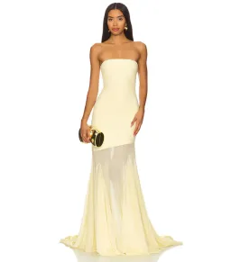Deme by Gabriella Dahlia Gown in Butter Yellow Size AU 8  for rent on The Volte - image 1