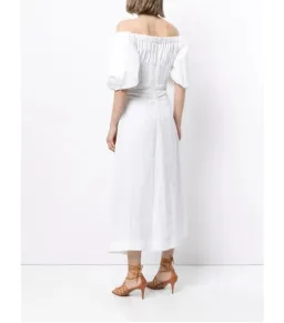 Rachel Gilbert The Capri Linen Dress in White Size AU 6 for rent on The Volte - image 3