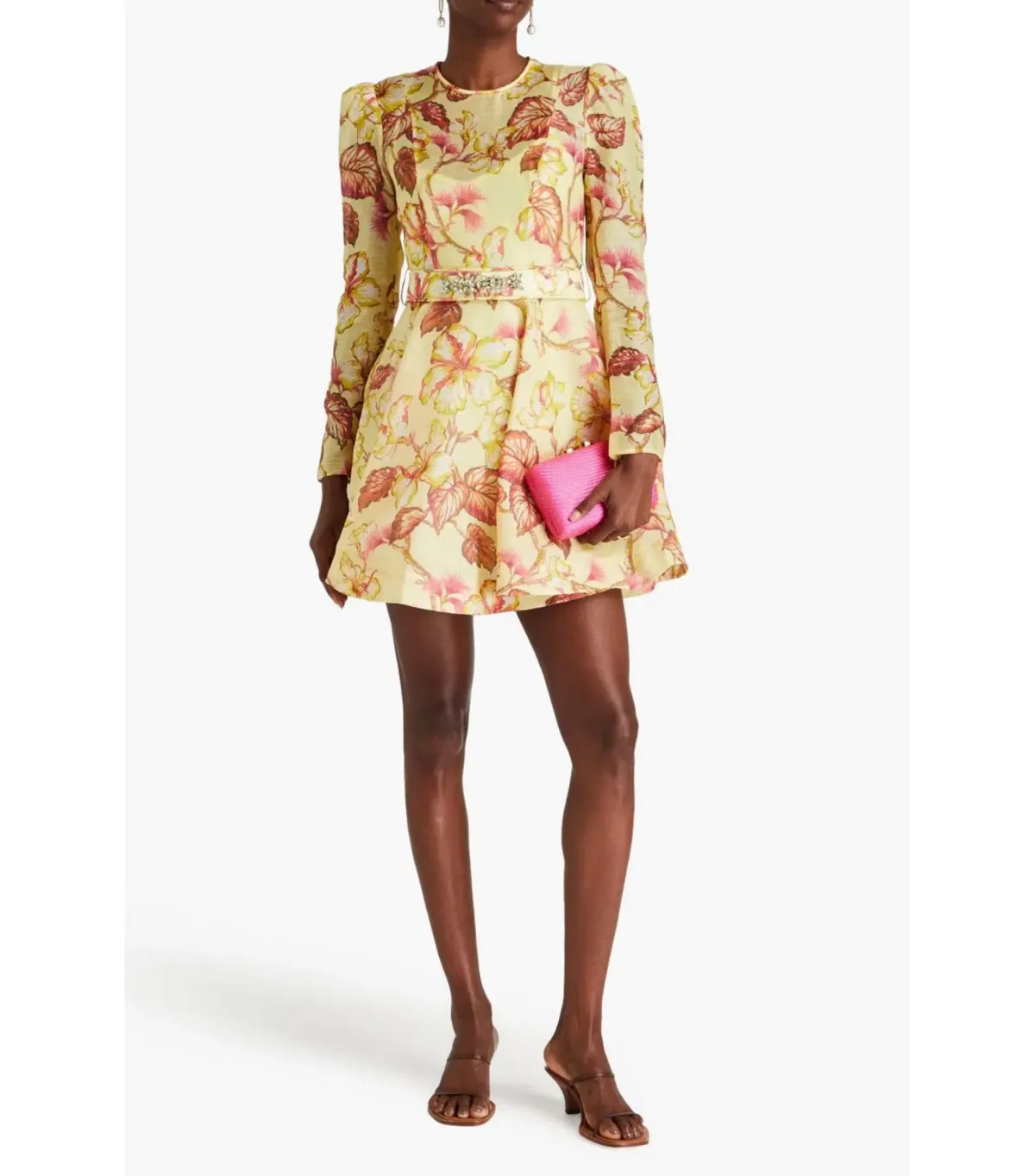 Zimmermann Matchmaker Floral Mini Dress in Yellow Hibiscus Size 0 / AU 8 - Image 1
