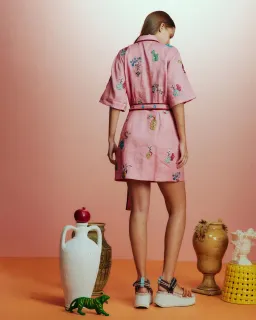 Alemais Timmy Embroidered Mini Dress Pink Size AU 12 for rent on The Volte - image 2