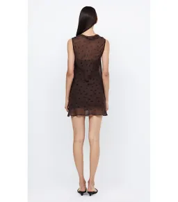 Bec & Bridge Turner Boatneck Mini Dress in Chocolate/Black Size AU 8 for rent on The Volte - image 3