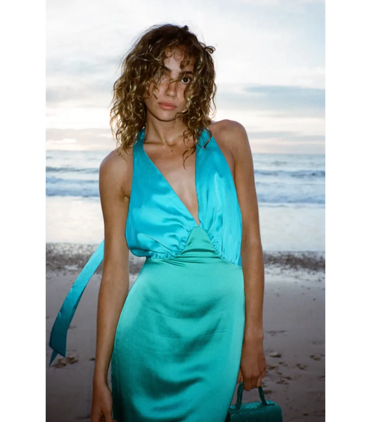 The Wolf Gang Oahu Slip Dress In Aquamarine Size AU 6 - Image 3
