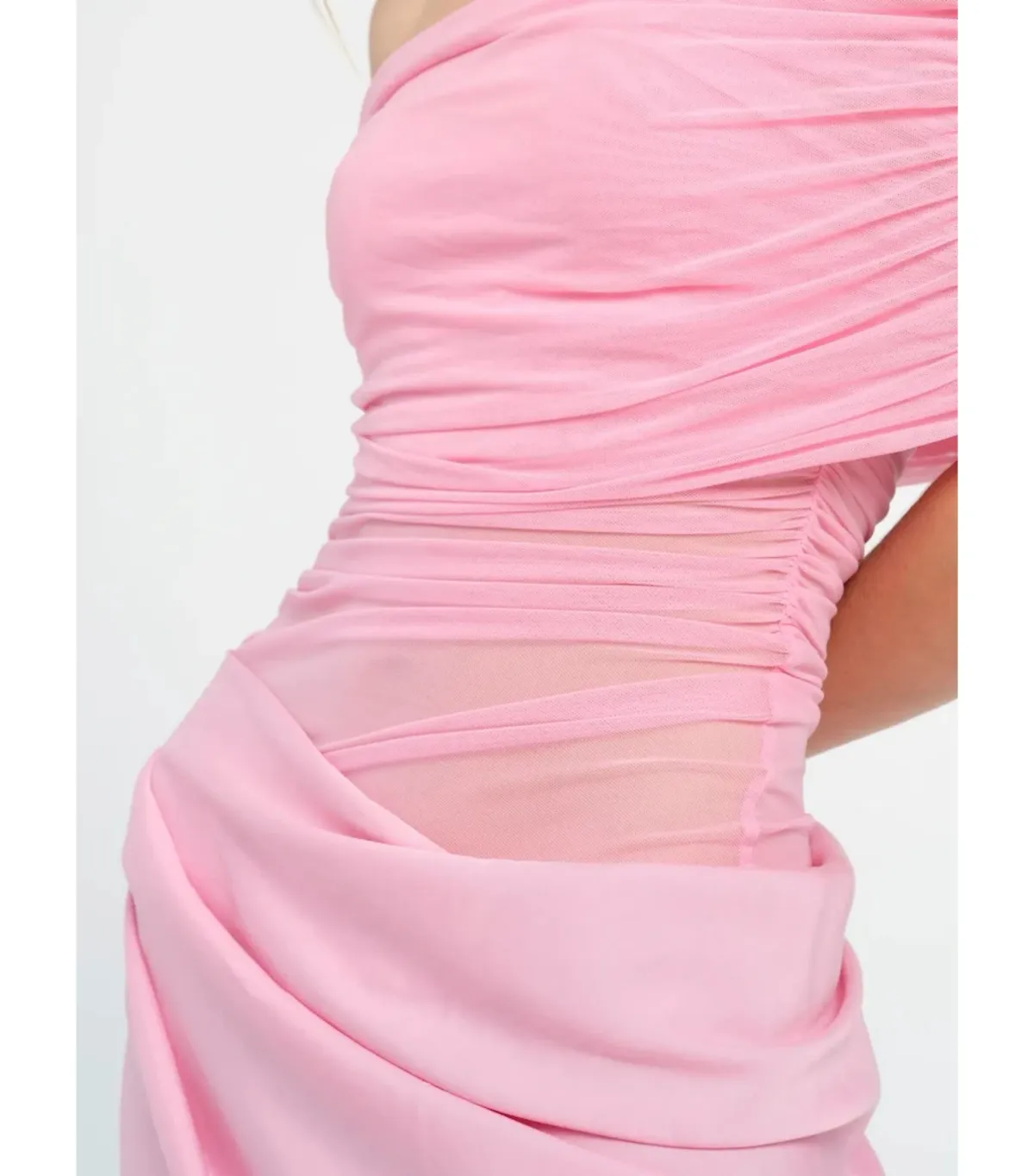 Benni Nico Off-Shoulder Mini Dress in Buttergum Size AU 8 - Image 4