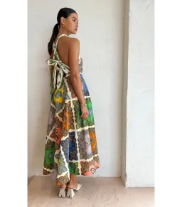Alemais Trippy Troppo Halter Midi Dress in Multi Size AU 6 for rent on The Volte - image 3