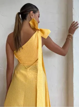 Rachel Gilbert Emiliano Dress In Lemon Drop Yellow Size AU 16 for rent on The Volte - image 9