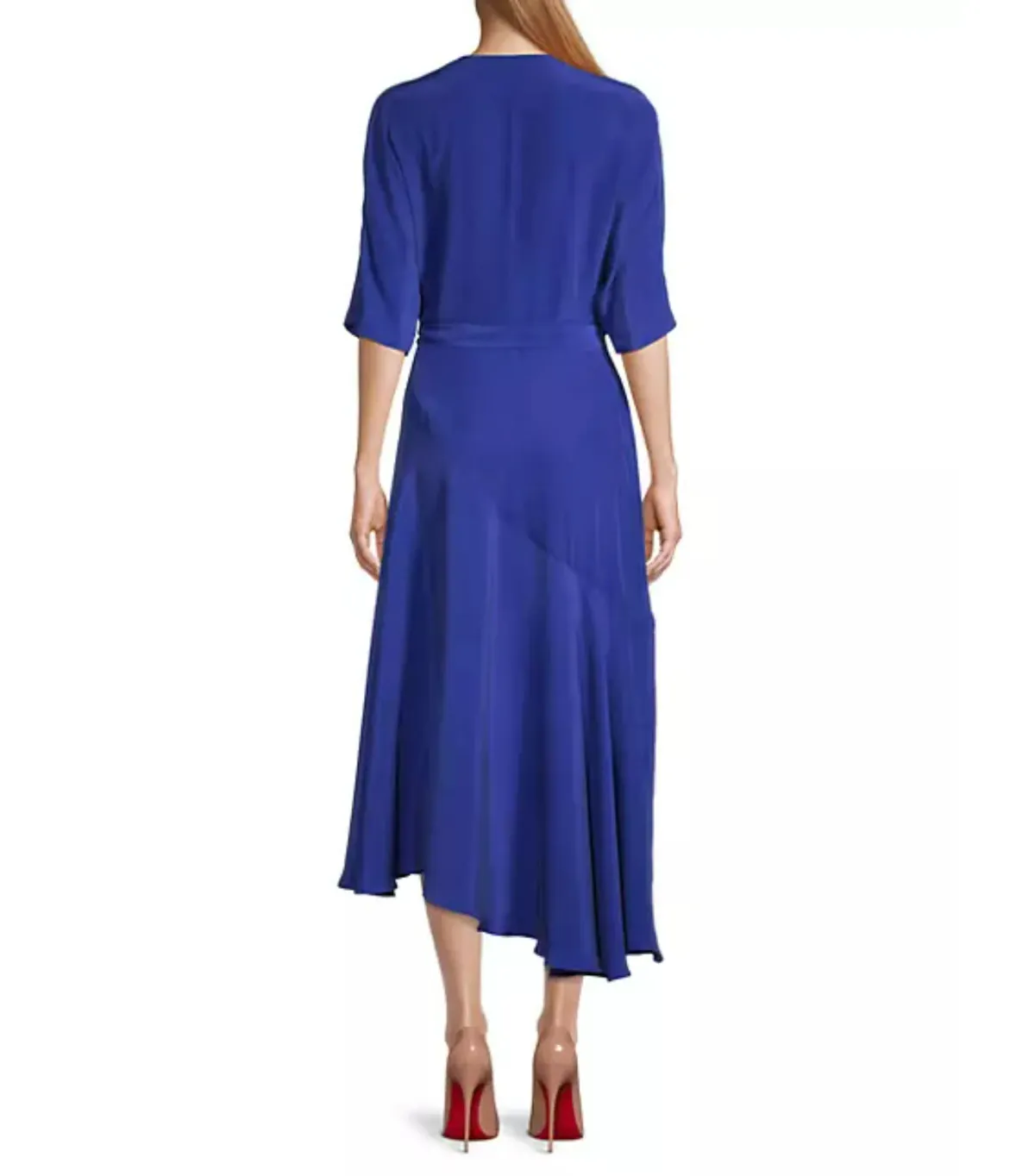 Ginger & Smart Perpetual Silk Wrap Dress Iris Size AU 12 - Image 4