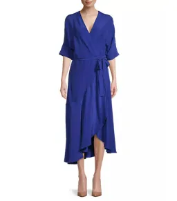 Ginger & Smart Perpetual Silk Wrap Dress Iris Size AU 12 for rent on The Volte - image 1