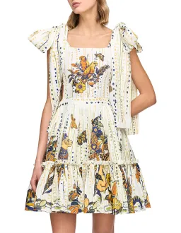 Leo Lin La Vida Bowtie Mini Dress Print Size AU 8  for rent on The Volte - image 2