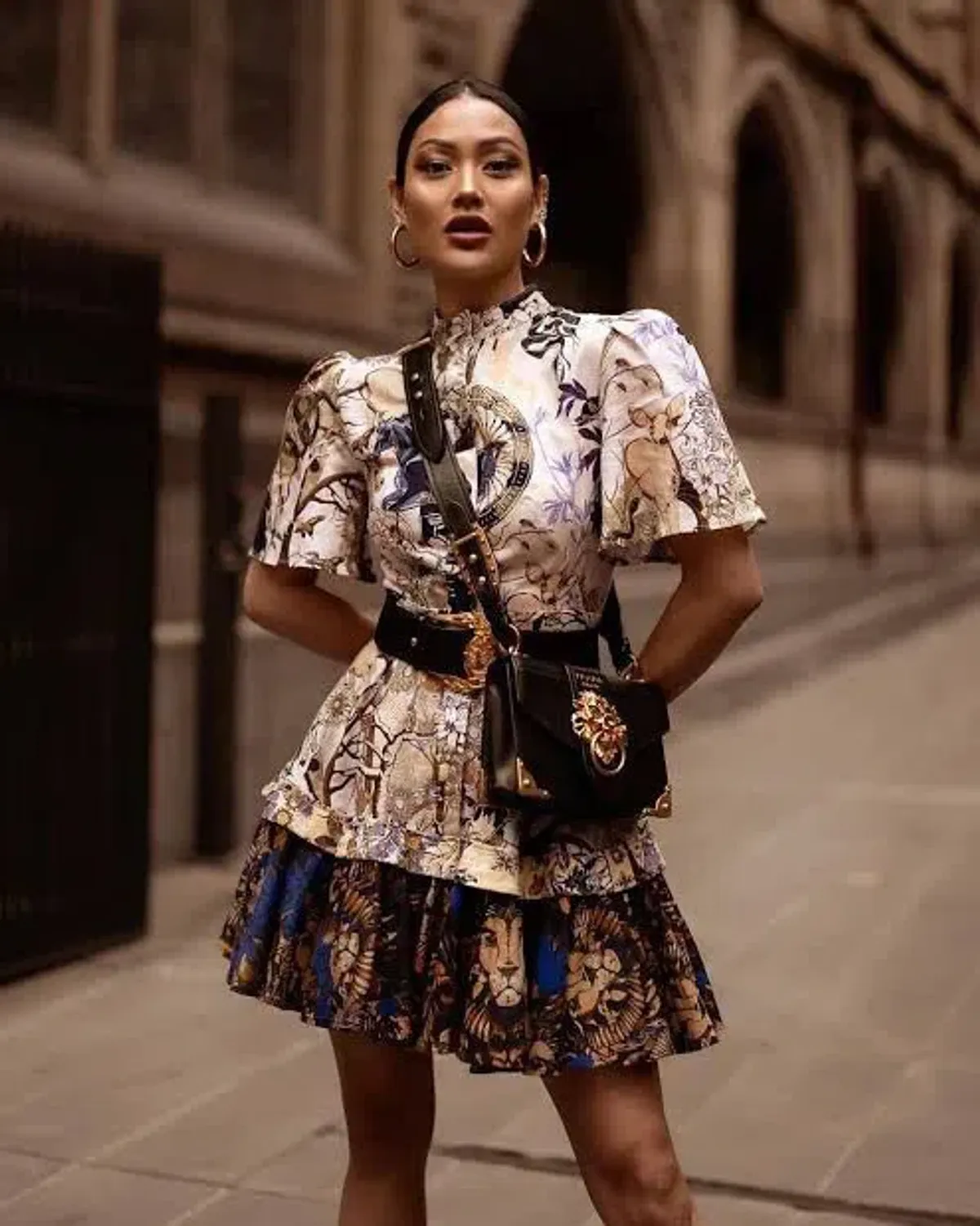 Leo Lin The Lover Cotton Linen Mini Dress Multi Size AU 8 - Image 6