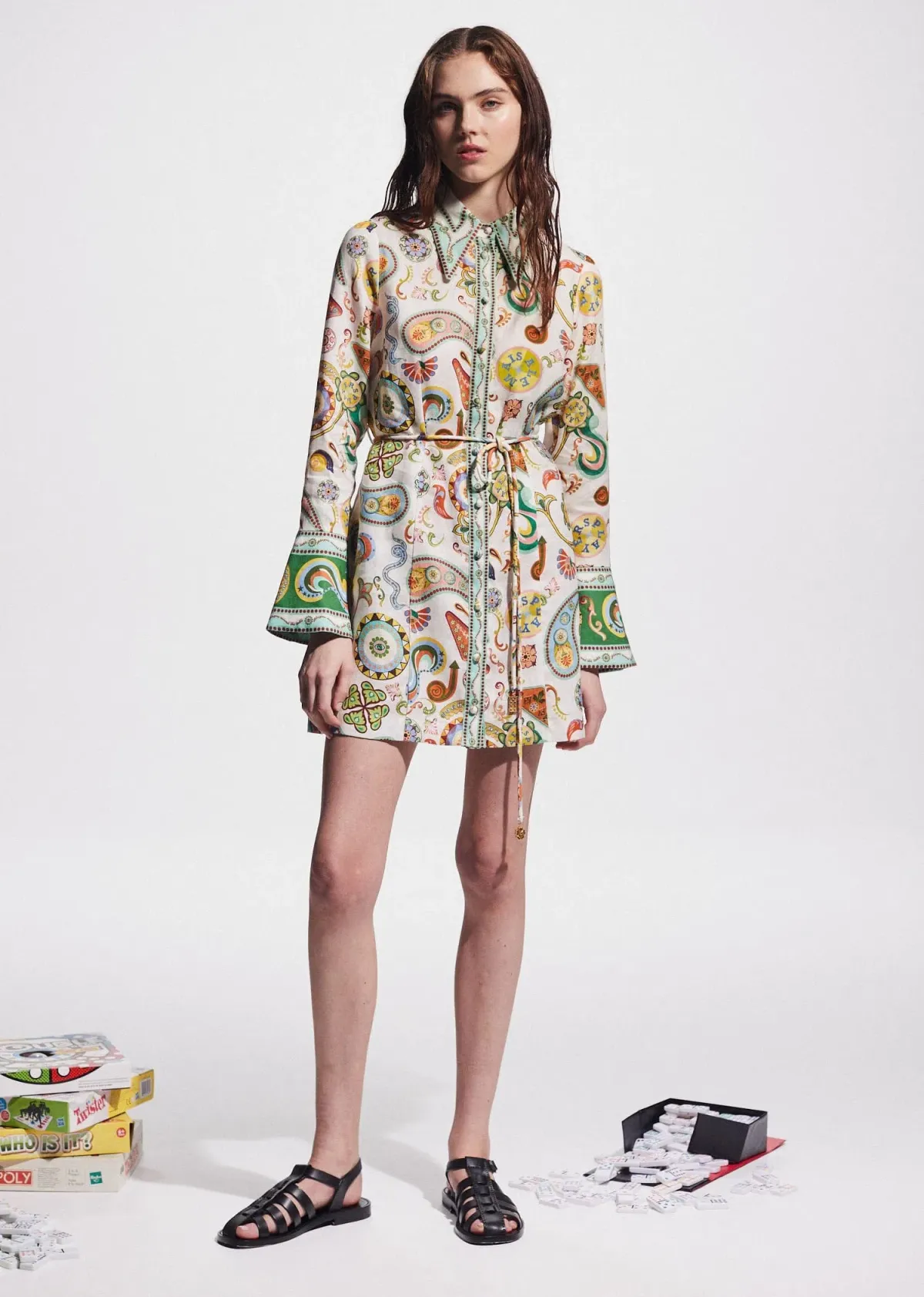 Alemais Arcade Mini Dress Multi Size 16 - Image 1