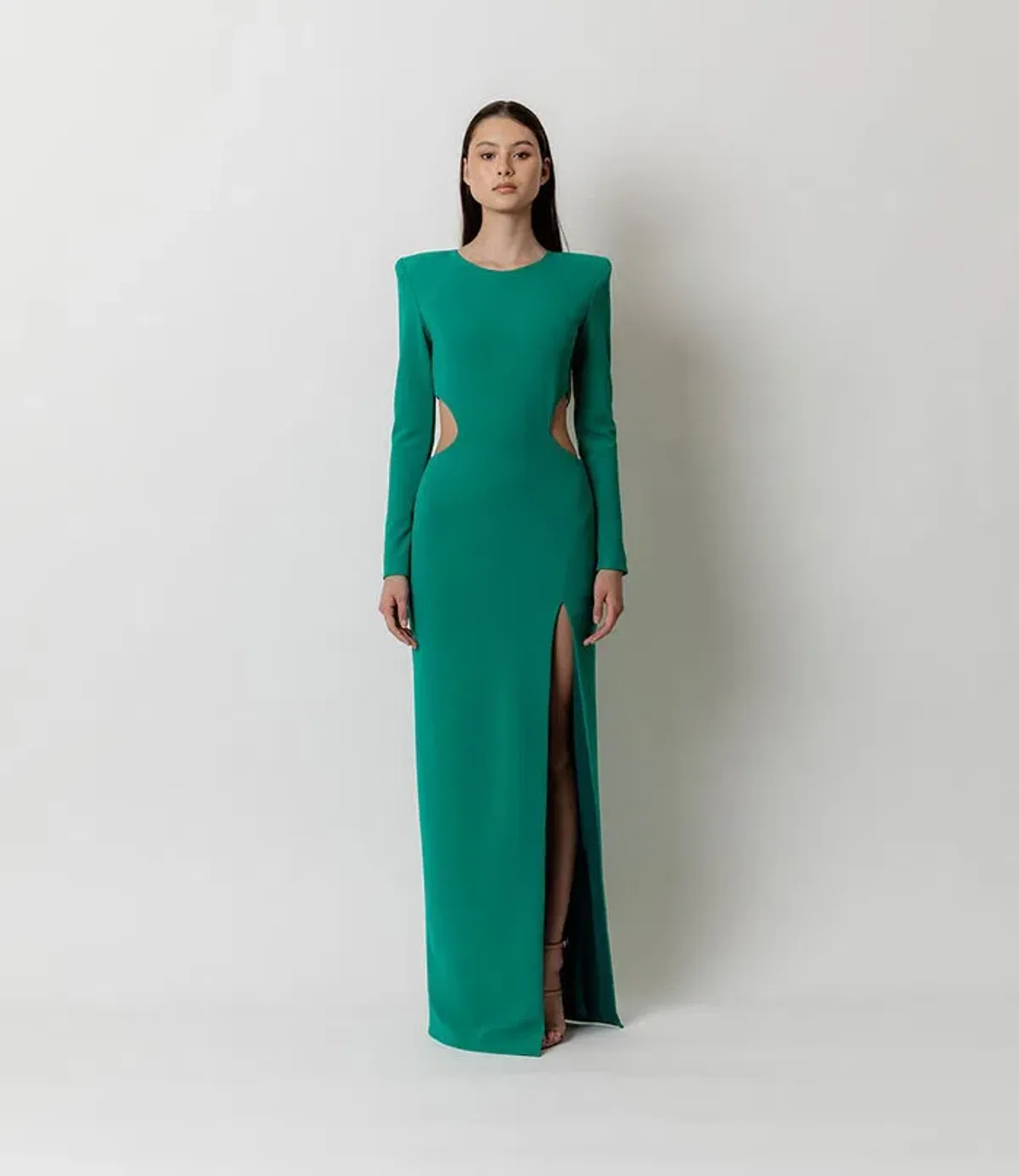 Meraki Official Frankie Cut-out Floor length Gown Green Size 8 - Image 1