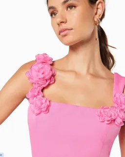 Elliatt Trompe 3D Floral Mini Dress Pink Size S / AU 8 for rent on The Volte - image 5