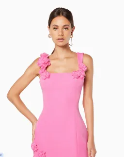 Elliatt Trompe 3D Floral Mini Dress Pink Size S / AU 8 for rent on The Volte - image 4