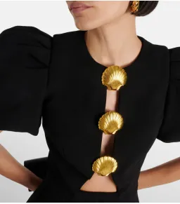 Rebecca Vallance Sirene Puff Sleeve Mini Dress Black Size AU 12 for rent on The Volte - image 2