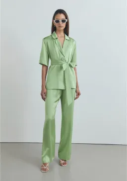 Viktoria & Woods Chorus Shirt Size 0 / AU 6 and Pilot Pants Size 1 / AU 8 Set in Tarragon Green for rent on The Volte - image 1
